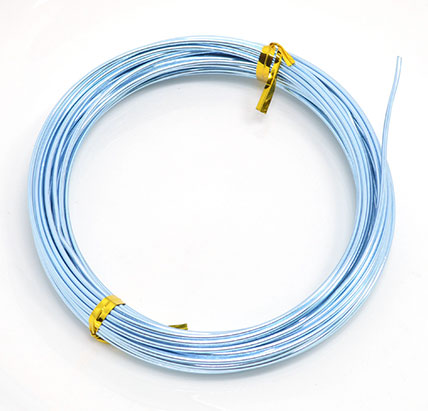 30mtrs 1mm Aluminium Jewellery Modelling Florist Wire LIGHT STEEL BLUE 